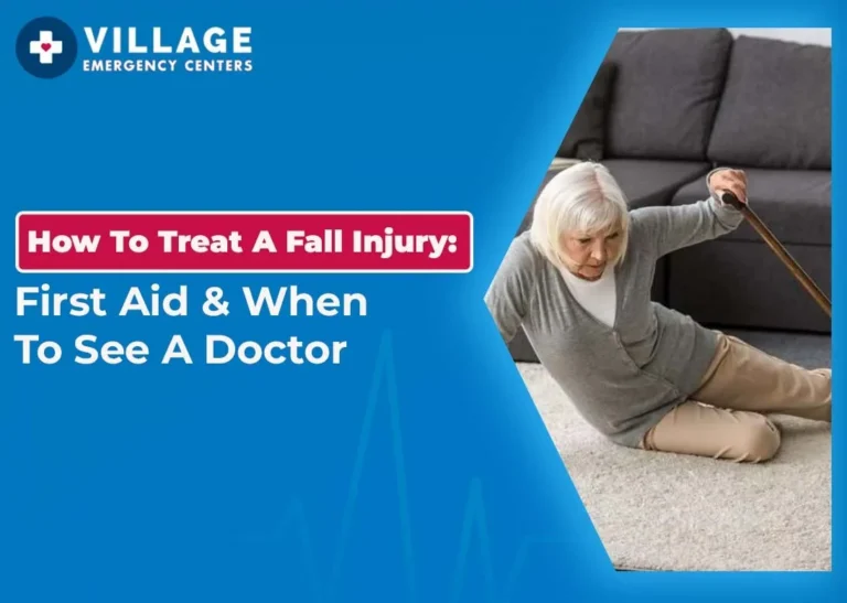 blog feature image of villlage ec website mentioning the first aid and precautions for the fall injuries