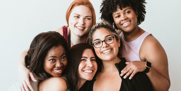 group of smiling women