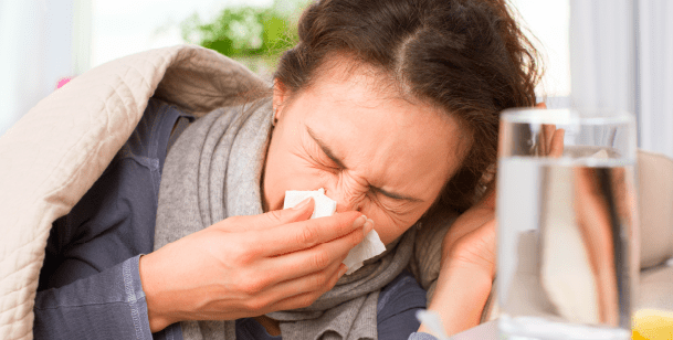 flu symptoms include fevers, runny noises, and coughs