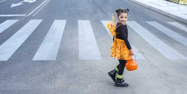 crosswalks and intersections on halloween